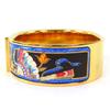 Great HERMES bracelet Location Enamel GM Fan pattern cloisonne bangle Women Used
