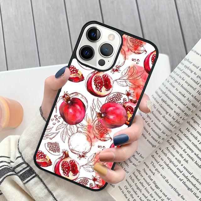 tropical pomegranate pattern Phone Case For iPhone 17 Air 15 16 16e 11 12 13 14 Pro Max Cover For iPhone 17 Air Max Plus Fundas