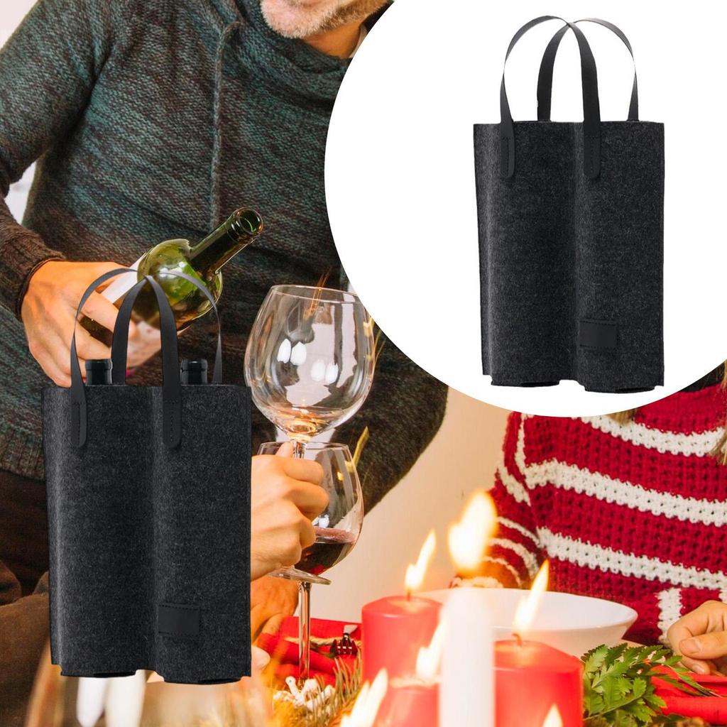 Wine Bottle Bag, Reusable, Portable, , Double Compartment, Ideal for Festivals, Weddings And