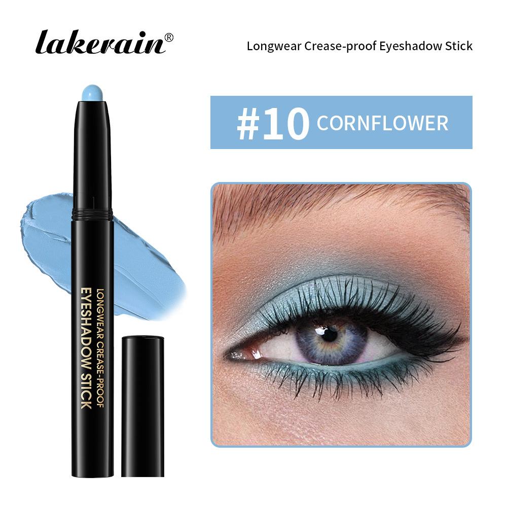Lakerain Eyeshadow Stick Shimmer and Matte Long Lasting Waterproof Highlighter Metallic Glitter Eye Shadow Pencil Cosmetics