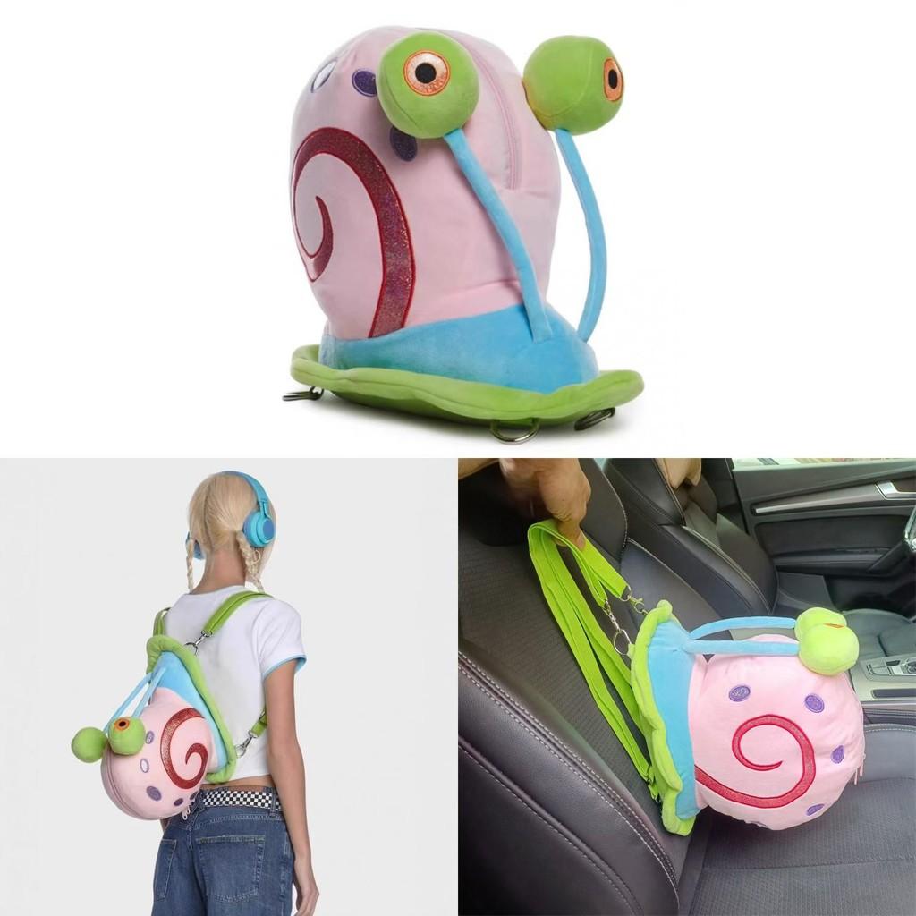 Gary Spongebob Squarepants The Snail Plush Backpack Animal Bag Gift Cartoon
