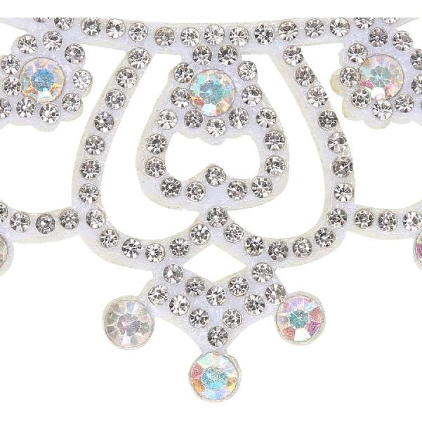 

10 шт. Аппликация из ткани с короной принцессы со стразами, детская нашивка, вышитая термонаклейка для одежды, рюкзаков, шляп, сумок(8.84.5см(4))