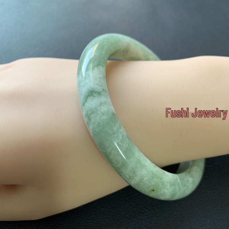 Authentic Natural Xiuyan Jade Bracelet - Old Oil Green  Ice Oil Green, High Quality, Large Stock 60/61mm