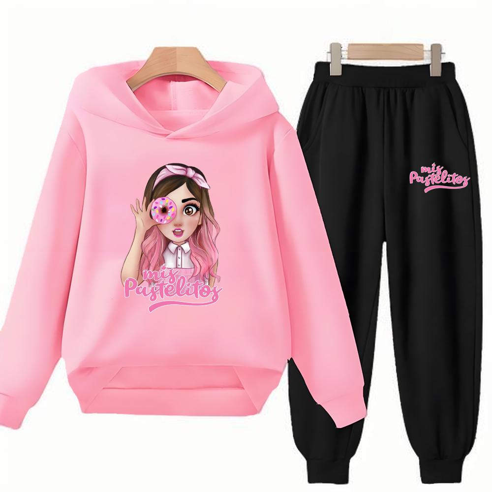 Kids Hoodie Mis Pastelitos Clothes Pullover Sweatshirts+Pants 2pcs Sets Boys Cartoon Tracksuit Children Clothing Girls Outfits