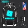 Game Merchandise Luminous Backpack Usb Interface Multi-Function Large Capacity Leisure Travel Bag