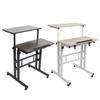 60cm Adjustable Height Stand Up Laptop Desk Computer Standing Desk with Rollers Laptop Computer Stand Desk Stand Up Laptop Desk