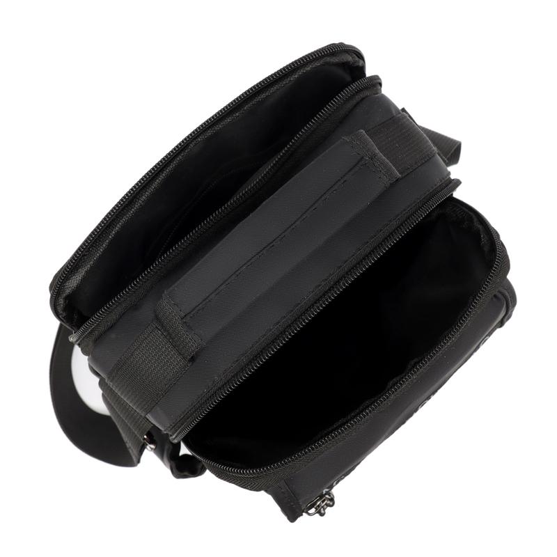 Borsa a Spalla Quadrata Sportiva da Uomo - Borsa a Tracolla Resistente a Lati Morbidi Stile College con Tasche Multifunzionali