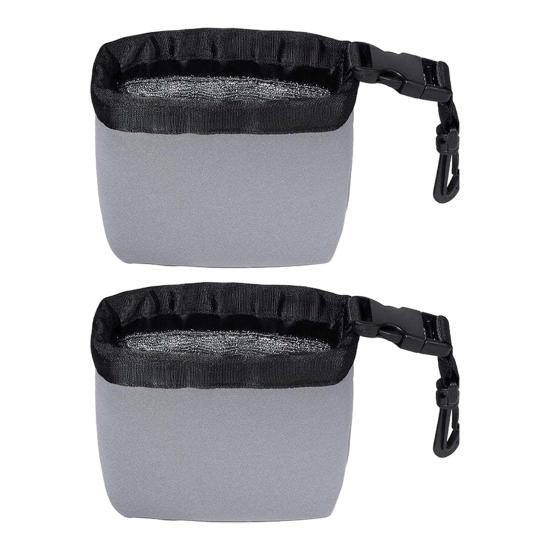 1/2/3Pcs Golf Detachable Clip Portable Dirt Grass Club Cleaning Bag with Removal Golf Ball Pouch Bag