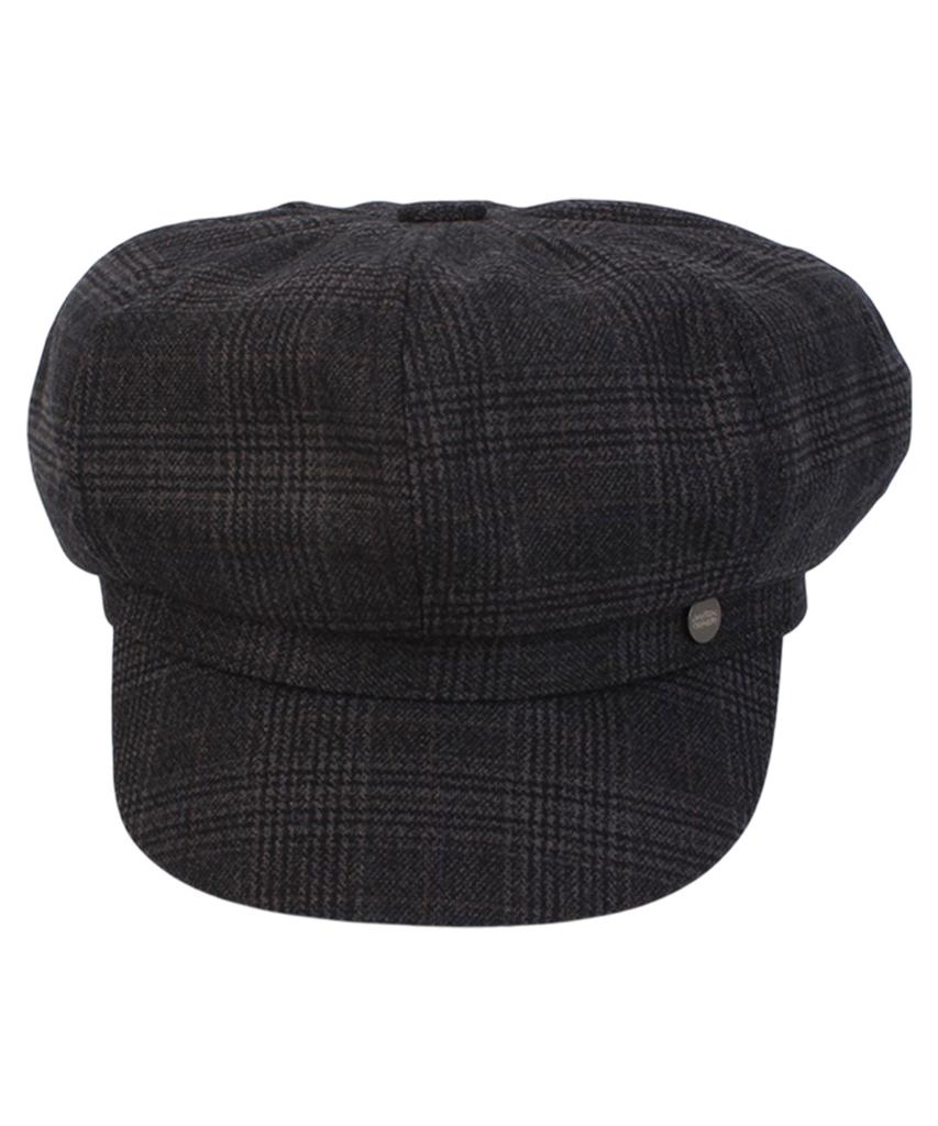 Yunibeosyeolkemiseuteuli Glencheck Logo Black Newsboy Cap