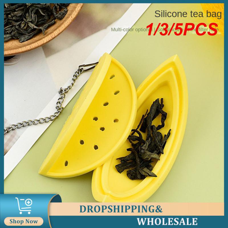 

1/3/5PCS Tea Filter Silicone Stainless Steel Lemon Slice Filtering Tea Tea Separation Kitchen Accessories Tea Strainer