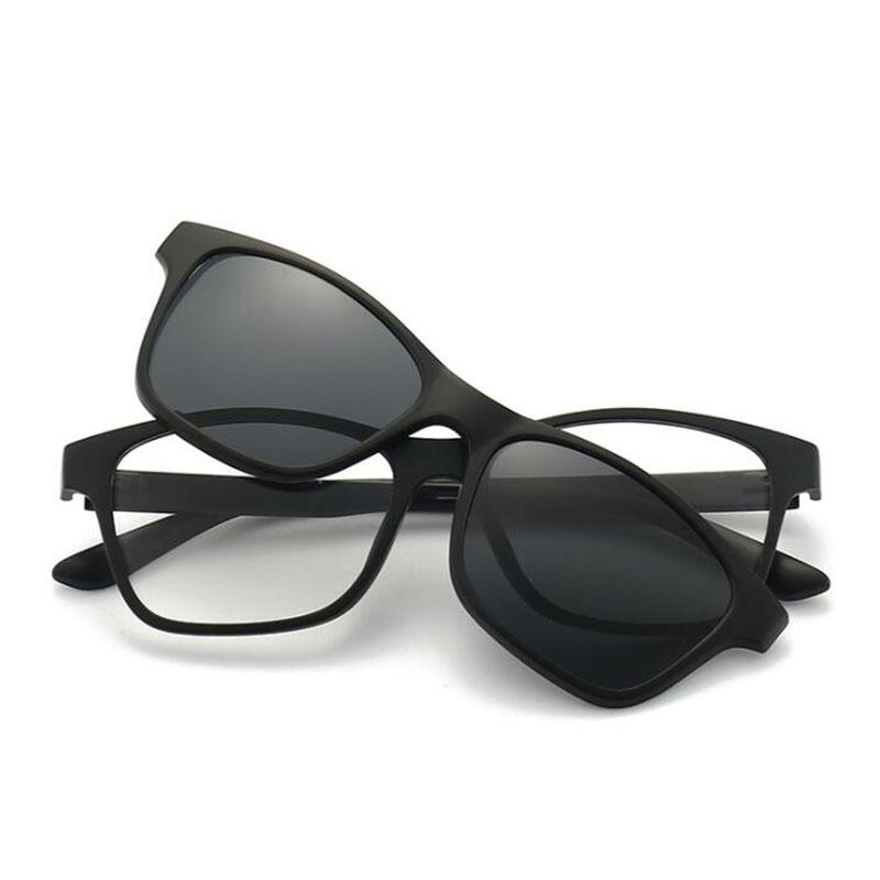2246 Magnet Clip Square Frame Myopia Eyeglasses 0 -0.5 -1.0 -2.0 To -6.0 Hyperopia Sunglasses +0.5 +1.0 +2.0 To +6