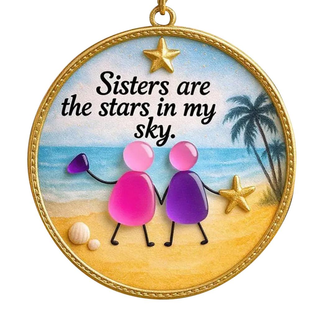 Friendship Decor,Friendship Heart Keepsake,Ornament For Tree Hanging Ornaments,2D Flat Acrylic