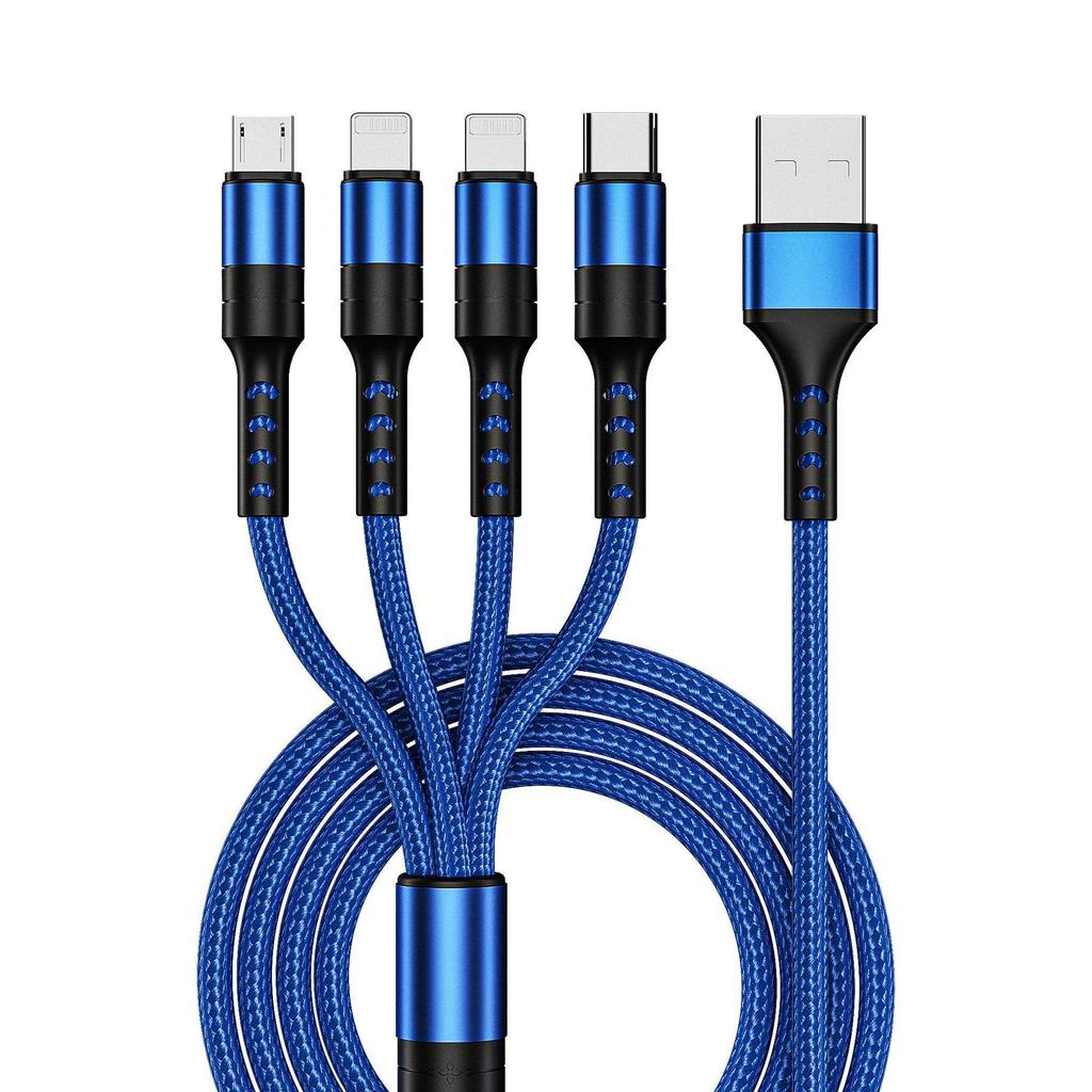 4-in-1 Charging Cable for Apple, Type-C, and Android - 3A Fast Charging Multi-Functional Data Cable