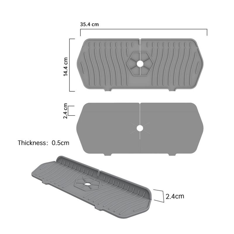 Küchenarmatur Spritzschutz Silikon Armatur Ablaufloch Matte Geschirrtrockenmatten Für Küchenarbeitsplatte