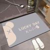 Velvet Violent Bear Quick-Dry Non-Slip Bath Mat - Water-Absorbent Bathroom and Entrance Floor Mat