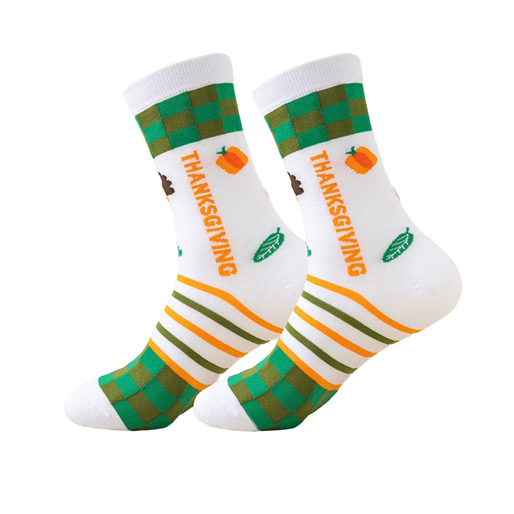 Thanksgiving Socks, Fashion Novelty Mid Calf Socks for Men and Women