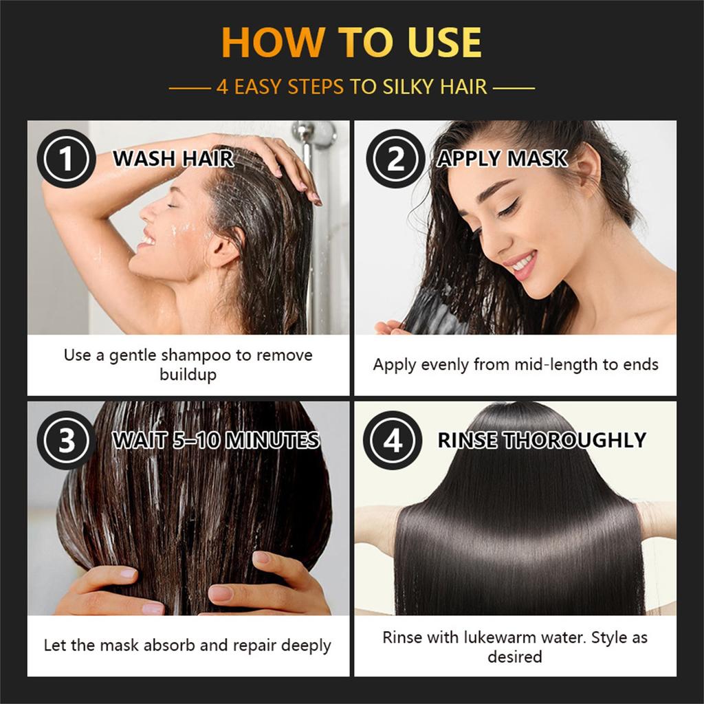 Keratin Hair Mask 50g Soft And Smooth Improvement Maintenance Dry Frizzy Hydration Moisturizing Hair Care Smooth Hair Mask