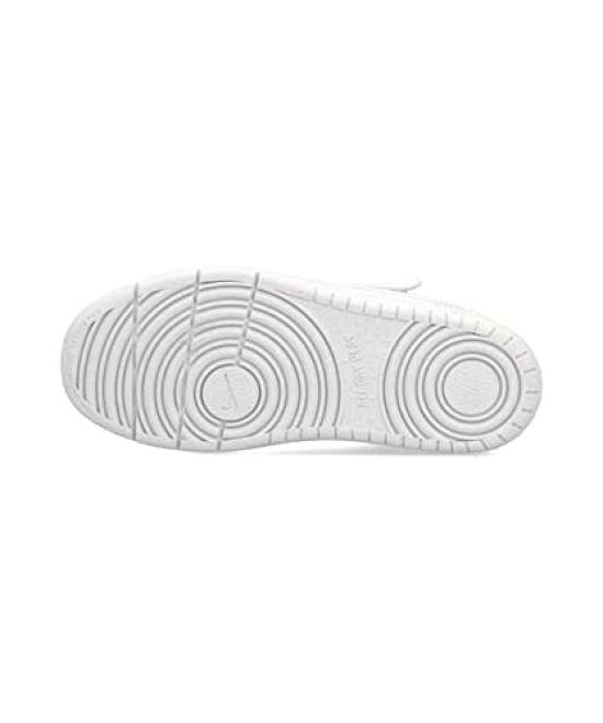 Athletic School Court Borough Low 2 [Nike] Girls' Kids' Shoes, Shoes, Shoes, Low-Cut Sneakers, PSV, Casual, School, BQ5451, White/White/White, 17.0cm