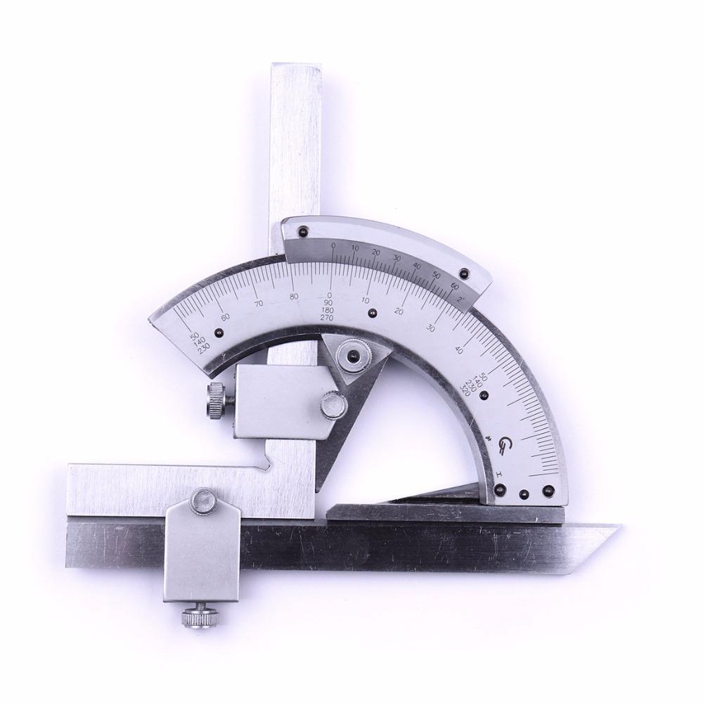 Hochpräziser Winkelmesser 0-320 Grad Universeller Geodreieck Winkelmesser Messwerkzeuge Mit Etui zum Messen von Innen-/Außenwinkeln
