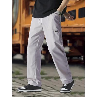 Pantaloni Leggeri da Uomo Casual Larghi Sportivi Pantaloni Uomo Casual Sottili Gamba Dritta Moda Maschile Pantaloni Jogging da Esterno