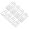 Miniature Dollhouse Building Model Plastic Window and Door Accessories 8Pcs