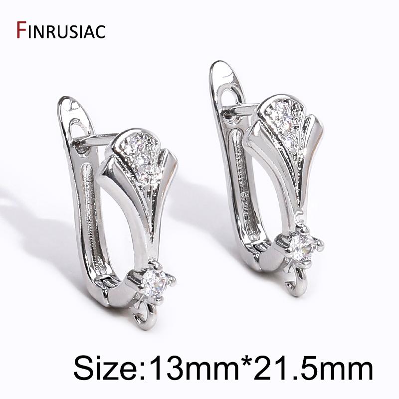 18K Gold Plated Brass Fastener Earrings Hooks Clasps,Earring fixtures,Shvenzy Earwire For DIY Handmade Earrings Making Findings