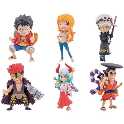 ONE PIECE Q Version 6, Luffy, Nami, Yamato, Kidd, Doll Ornament, Model, Egg Bag Figure.