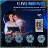 Night Led 3d Light Football Desk Lamp Illuminating Lights 7 Color Remote Gift