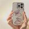 Zhitai Cartoon Silicone Mirror Phone Case for iPhone 16 Pro, Compatible with Apple 15 & 14 Pro, 3-in-1 Design