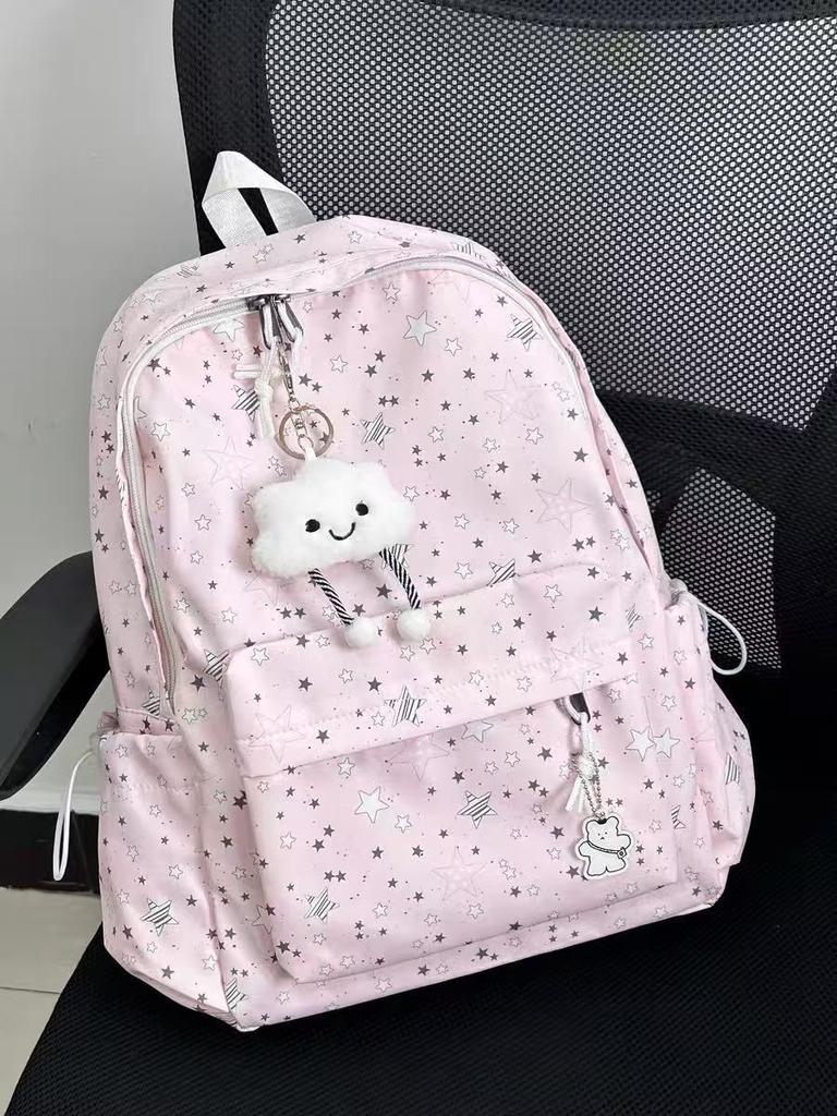 Schoolbag schoolbag junior high school girl girl heart atmosphere star print ins niche large capacity backpack high school backpack
