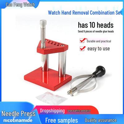 Watch Hand Setter & Needle Remover Tool Kit with Pin Punch and Rubber Head Pliers