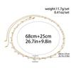 Double-Layer Faux Pearl & Metal Sequin Waist Chain - Stylish European & American Design