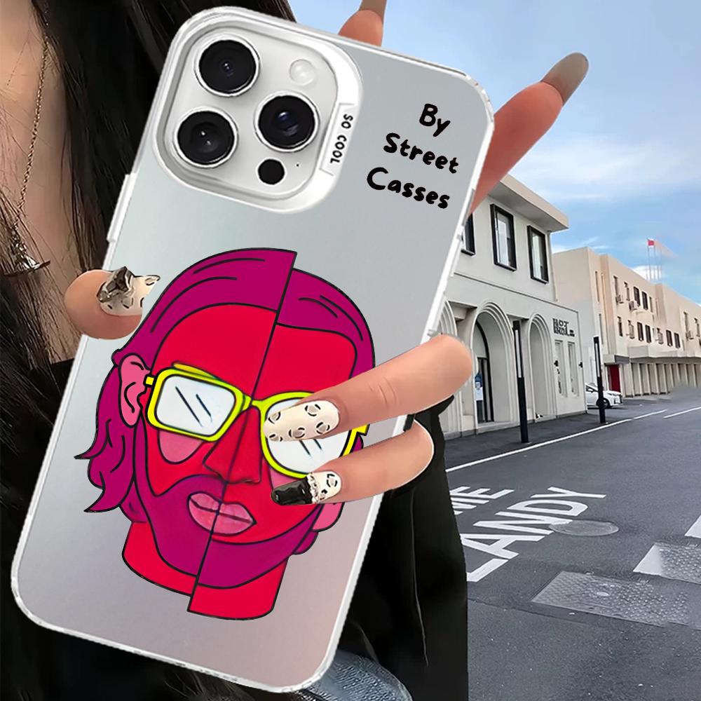 

PNL QLF Rapper Singer Phone Case For IPhone 16 15 14 13 12 11 Pro Max X XR XSMAX 8 7 Plus Matte Shockproof Back Cover iPhone 16pro max