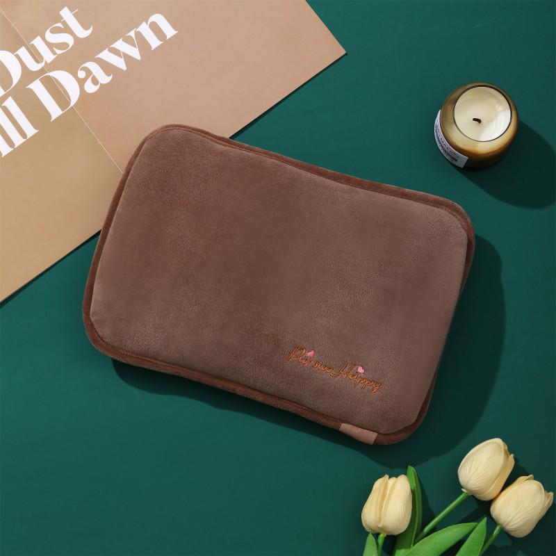 Removable Cute Cartoon Hot Water Bottle Cover with Double Hand Inserts and Charging Plush Waistband, Washable and Sold Separately for Women.