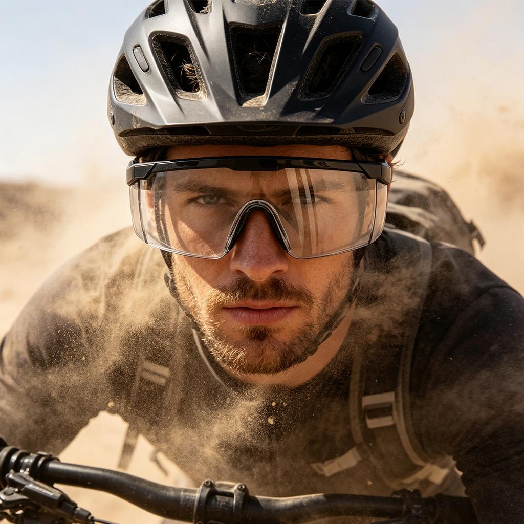 Protective Safety Glasses for Dust Wind Splash and Cutting Work with Clear Lens and Durable Frame for Industrial and Outdoor Use