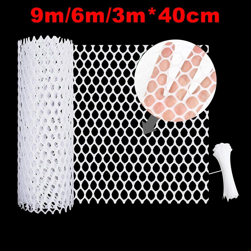 3-1 Rolls Plastic Wire Mesh Fence Chicken Wire Frame Versatile Floral Netting for Poultry Dogs Rabbit Snake Barrier&Gardening