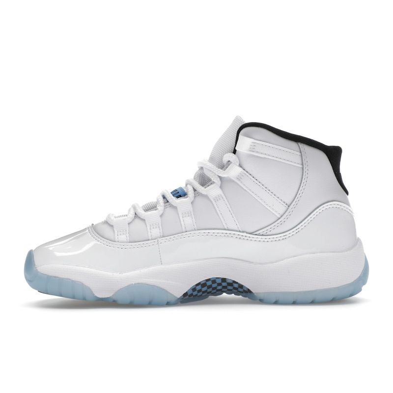 Air Jordan 11 Retro GS Legend Blue / Columbia 2024 Kids Sneakers White Black 378038-104