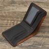 Vintage Genuine Crazy Horse Leather Wallet for Men Short Purse Designer Man Credit Card Holder Wallets
