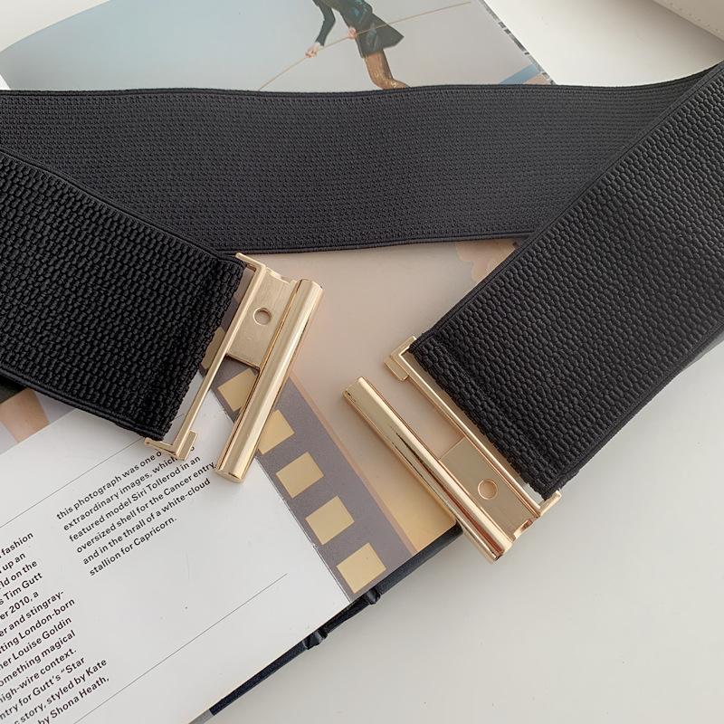 Autumn And Winter Elastic Elastic Women'S Wide Belt Decorative Fabric With Dress Waist And Thin Waist Seal