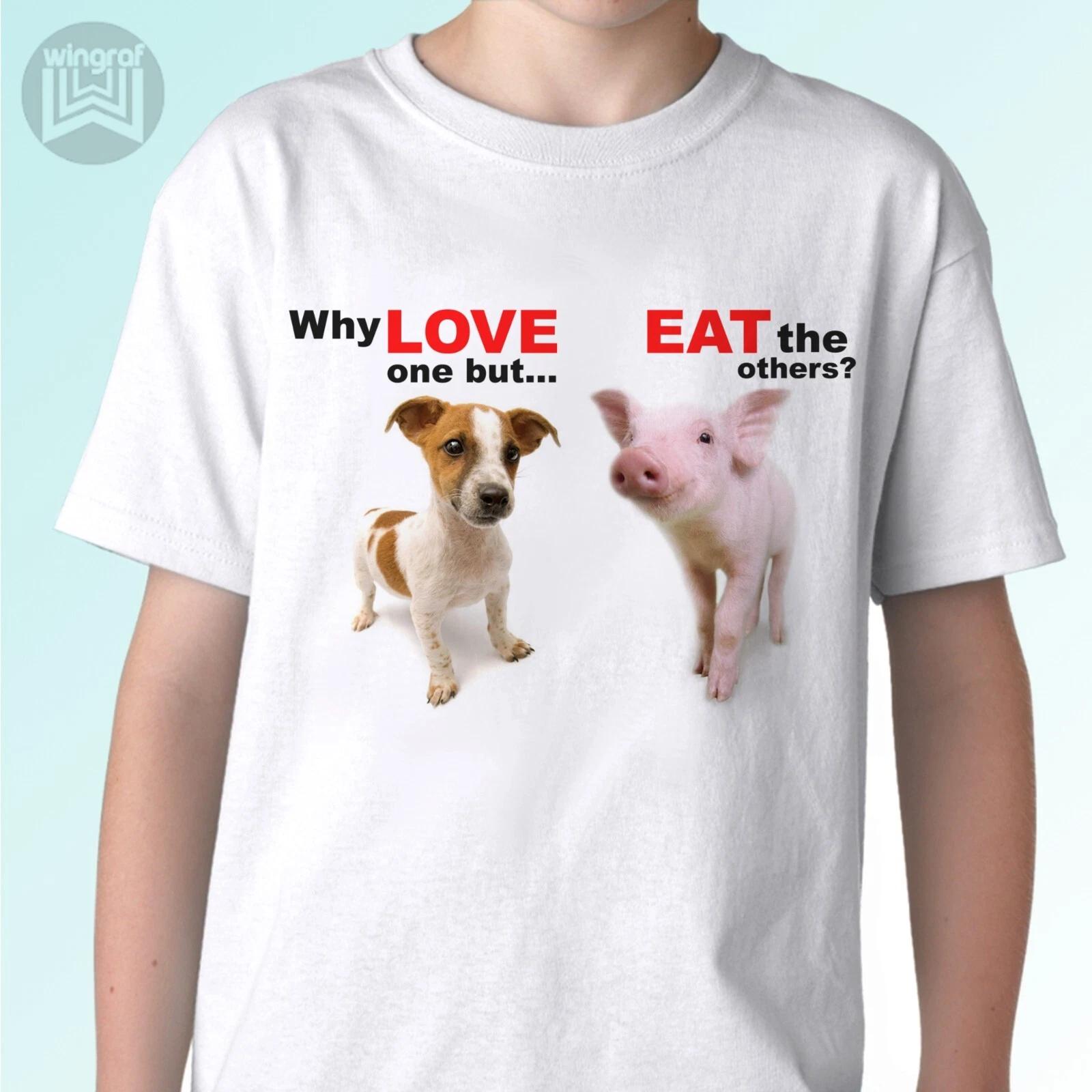 Vegan kids boys T-Shirt top vegetarian tee veggie dont eat friends Love animals all sizes 140