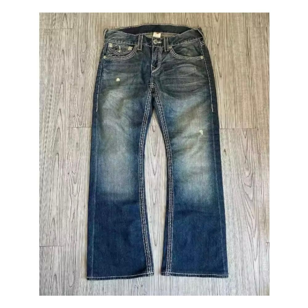 RogueWave Retro Harajuku High Waist Straight Jeans Fashionable 2000 Embroidered Casual Hip Hop Street Goth Jeans