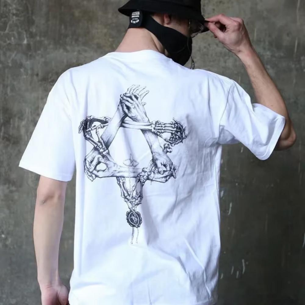 Men's T-shirt Graphic Clothes Trashy Y2k Male Tee Shirts Goth Grunge Streetwear Muscles Top Motorcycle Stylish Original S Cool