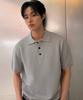 MINDBRIDGE [Couture] Collared Semi-Overfit Minimal Short Sleeve Knit - 2 Colors