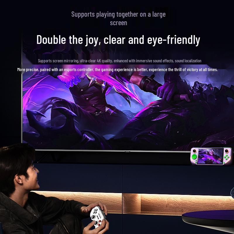 Console de jeu portable E6Plus Écran tactile HD 5", RK3566, Double système, Prise en charge WiFi et Screen Casting