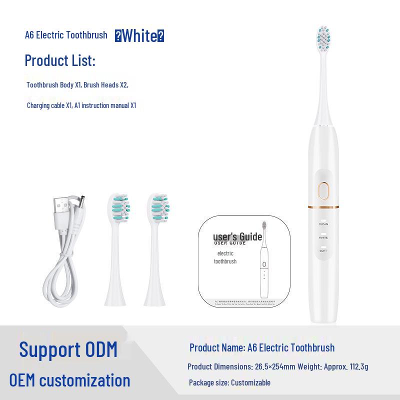 Rechargeable Electric Sonic Toothbrush with Magnetic Levitation Motor and Large Capacity Battery, Customizable Logo