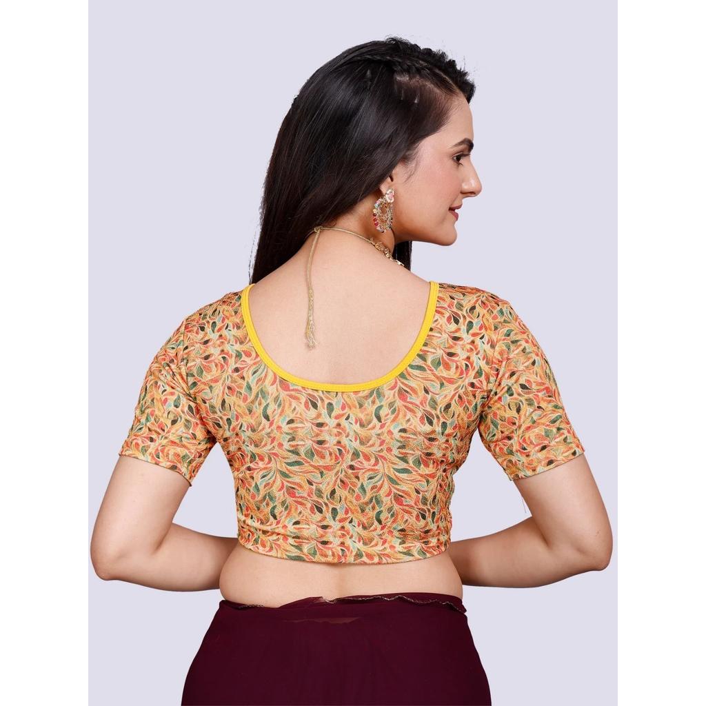Beautiful Printed Women's Ethnic Choli Desigenr Indian Casual Wear Blouse Dress