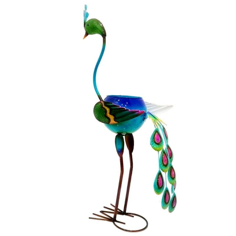 Pflanzgefäß für Außenpflanzen Rosa Flamingo Metall-Pflanzgefäß Flamingo Pfauen Geschenk für Frauen Außen-Pflanzgefäß Flamingo Dekorationen