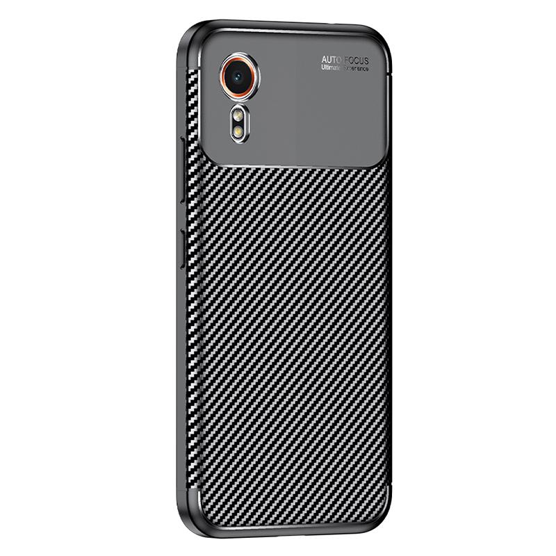 TPU Case for Samsung Galaxy Xcover7 Anti-Scratch Carbon Fiber Texture Phone Cover