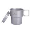 Boundless Voyage Titanium Mug 250ml with Lid, Cup, Titanium, Lightweight, Durable, Direct Fire, Single Mug, Folding Handle, Stackable