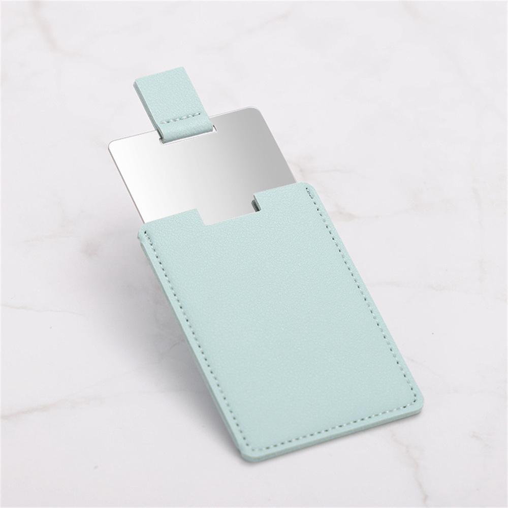 Stainless Steel Ultra-Thin Makeup Mirror Portable Vanity Mirror Compact Pocket Hand Mirror Pu Leather Cosmetic Mirrors 2025